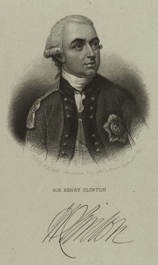 The Miriam and Ira D. Wallach Division of Art, Prints and Photographs: Print Collection, The New York Public Library. “Sir Henry Clinton.” New York Public Library Digital Collections.